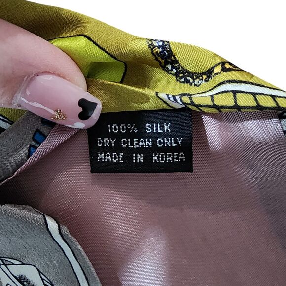 Vintage 1990 Nicole Miller Wimbledon, US Open Tennis Hand Sewn Silk Tie Racquet - Picture 5 of 5